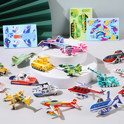 Stack of colorful foam 3D puzzles, an ideal creative and educational toy for children.