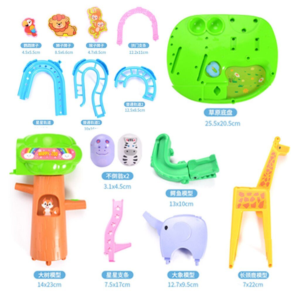 Bright animal slide toy, perfect child gift for preschool learning and imaginative developmental play.