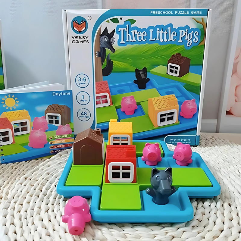 Colorful children's logic puzzle game for preschoolers, enhancing critical thinking skills. Educational toy.