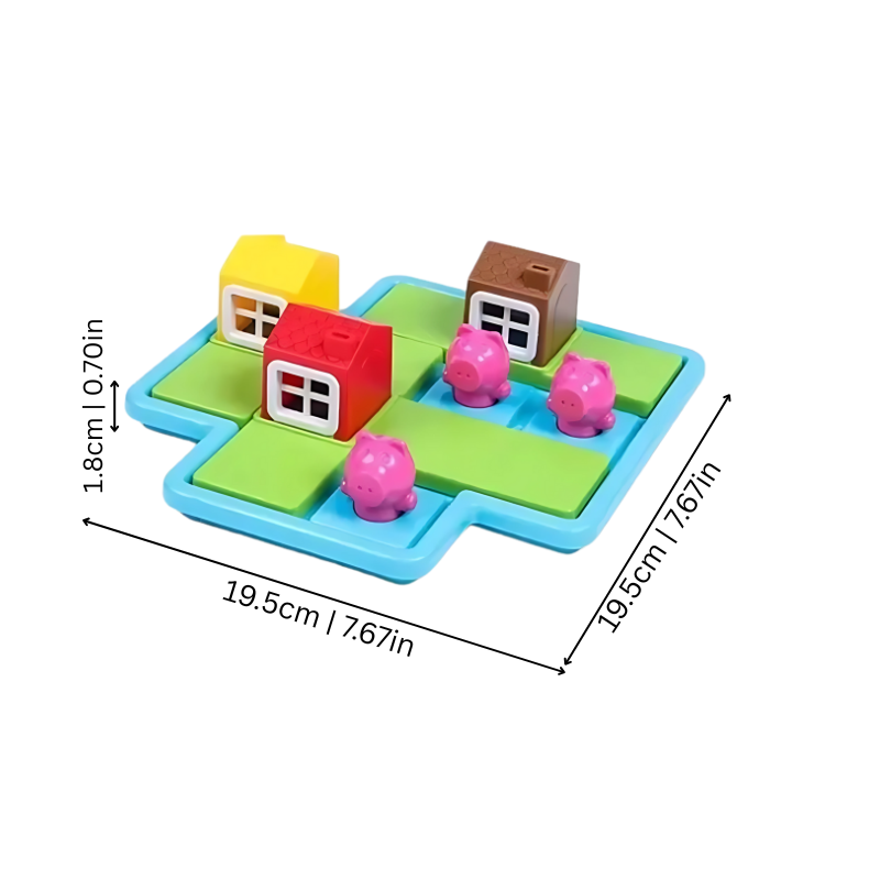 Kids' logic puzzle game with vibrant pieces, perfect for developing problem-solving abilities. Fun educational toy.