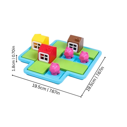 Kids' logic puzzle game with vibrant pieces, perfect for developing problem-solving abilities. Fun educational toy.