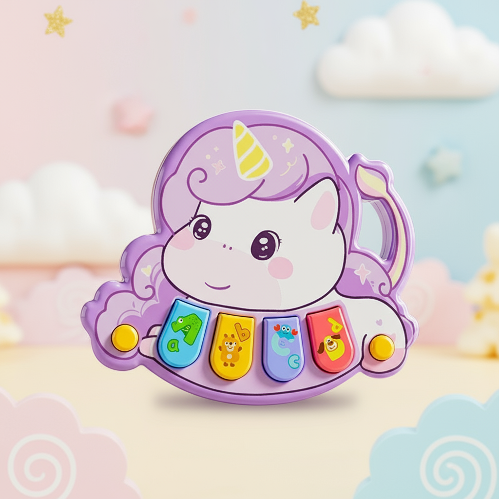 Durable early learning animal piano toy, great for encouraging toddler music.