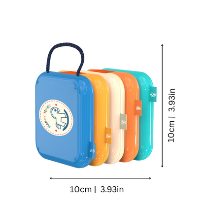 Toddler educational activity cube featuring vibrant colors and various sensory play elements for young children