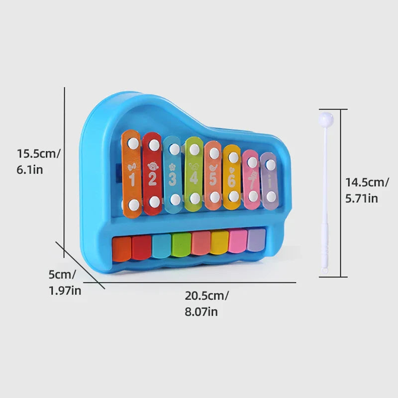 Educational music toy featuring a xylophone and piano keyboard for young children's development