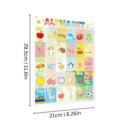 Set of educational learning posters for early childhood, featuring numbers, shapes, and colors for fun learning
