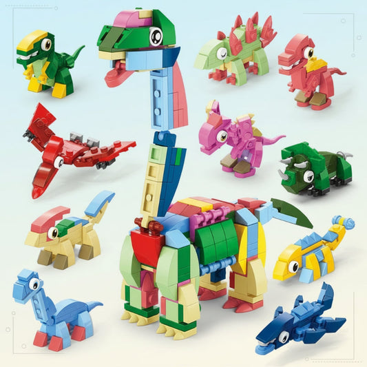 Colorful educational building blocks construction set for creative play, perfect for kids.