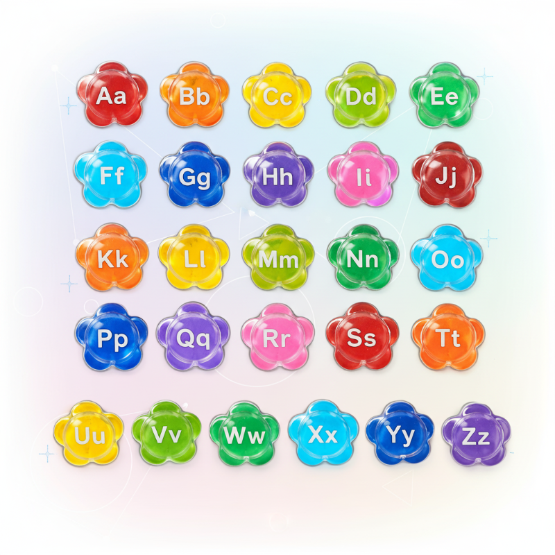 Colorful foam alphabet letters for toddler bath educational play and early learning