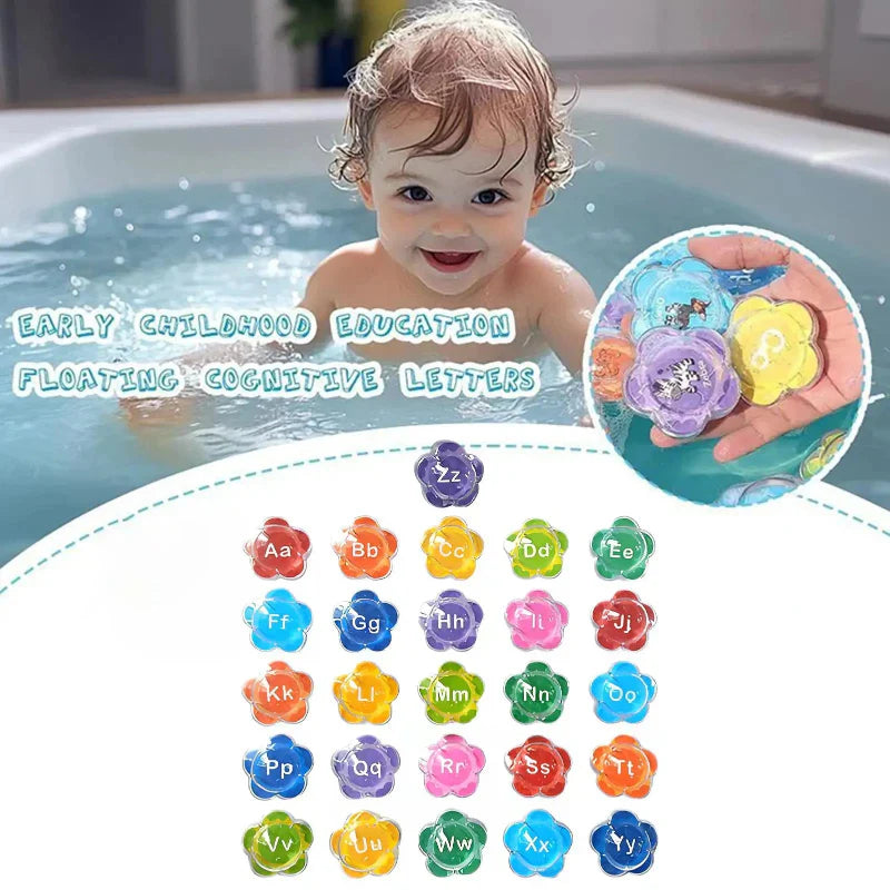 Educational bath letters set with numbers, perfect for water play and preschool development