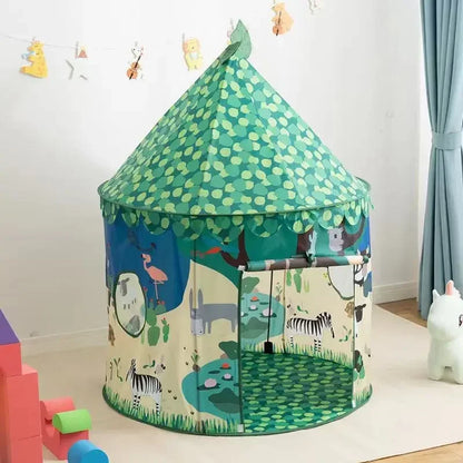 Colorful foldable children's play tent castle for indoor outdoor fun, sparking kids' imagination.