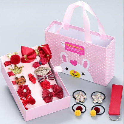 Delightful girls' hair accessory gift box, perfect for adding flair to kids' fashion & styling.