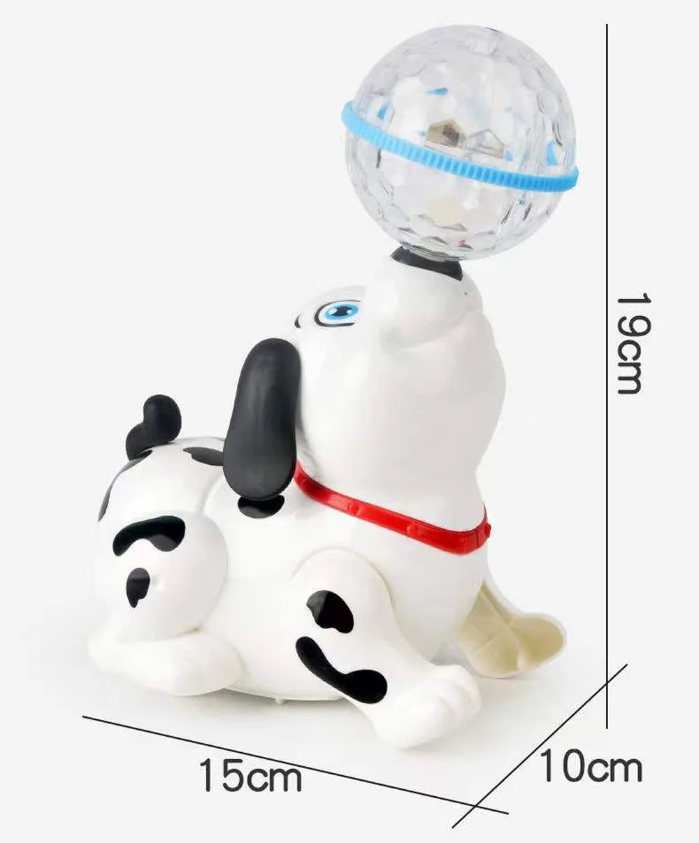 Close-up of a vibrant interactive pet toy dancing, perfect for developing kids' motor skills.