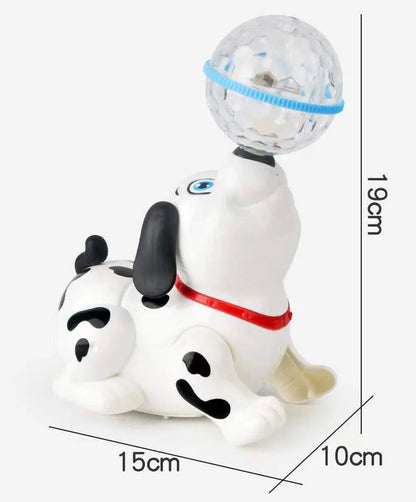 Close-up of a vibrant interactive pet toy dancing, perfect for developing kids' motor skills.