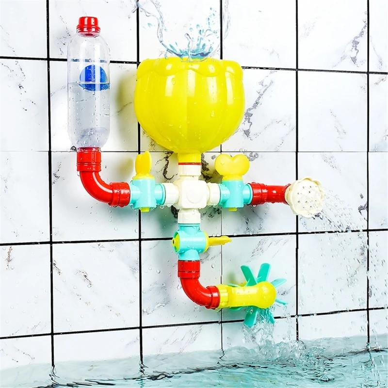 Colorful interactive kids' bath toy for water play, enhancing sensory learning in toddlers during bathtub fun