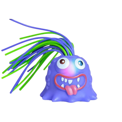Interactive monster toy with expressive eyes, designed for engaging child's play.