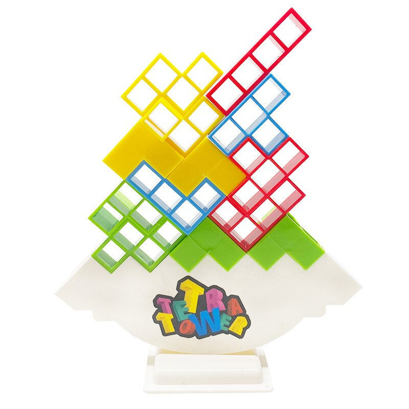 Colorful Kids Balance Puzzle Tower Stacking Game, promoting motor skills & spatial awareness