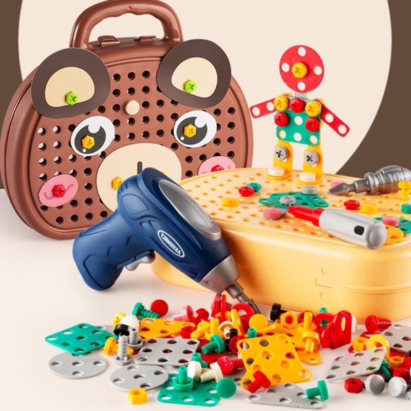 Colorful Kids' Educational Building Block Toy Set for creative play, developing motor skills, and kids' development, boys & girls