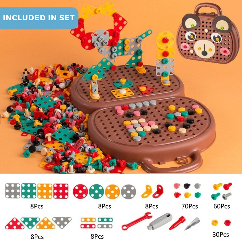 Toddler Building Set, construction toy for kids and educational gift, enhances creative play and motor skills