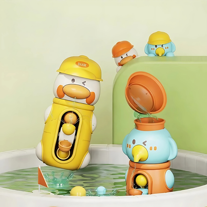 Colorful Kids' Educational Spinning Bath Toy Set for sensory water play, suitable for toddlers.