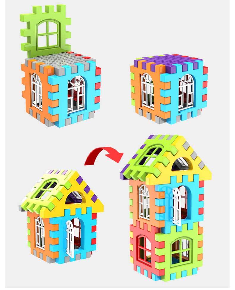 Children's gift: Interlocking waffle blocks puzzle inspiring imagination and problem-solving