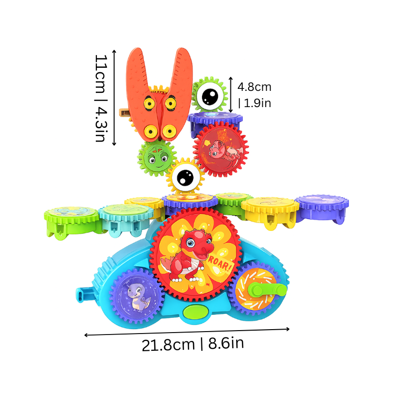 Magnetic Gear Building Toy Set with vibrant interlocking gears for children's educational activity