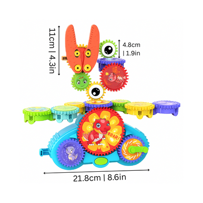 Magnetic Gear Building Toy Set with vibrant interlocking gears for children's educational activity