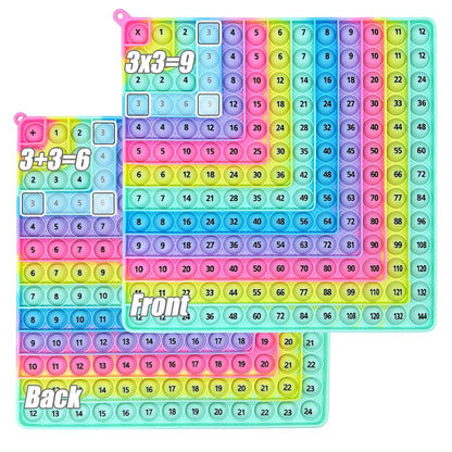 Colorful kids' math fidget board for skill development, educational learning game