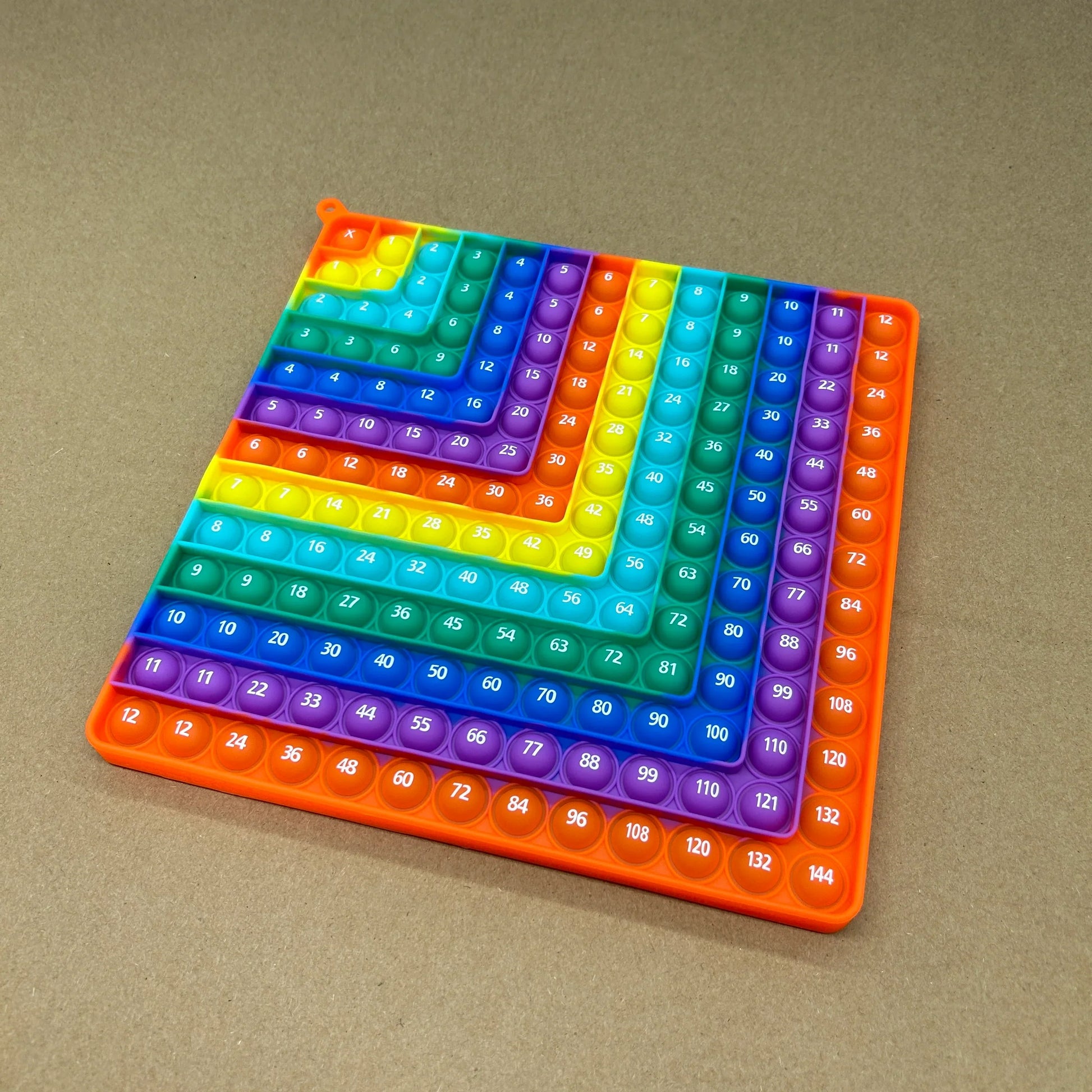 Kids activity rainbow math fidget board, ideal for skill development and concentration