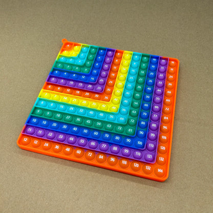 Kids activity rainbow math fidget board, ideal for skill development and concentration