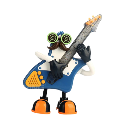 Close-up of a kids' musical dancing instrument toy with flashing lights, engaging and fun.