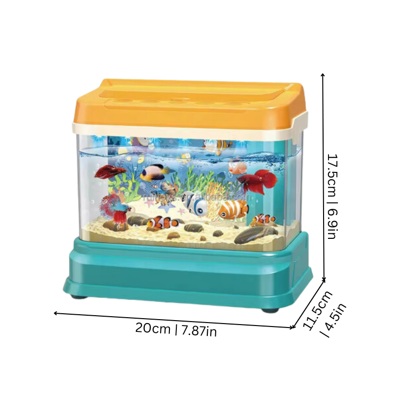 Preschool educational kids' musical fishing game. Developmental interactive aquarium toy.