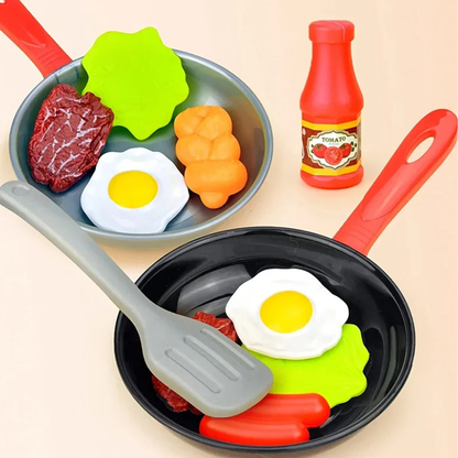 Colorful kids' pretend play kitchen set for toddlers, encouraging imaginative role play
