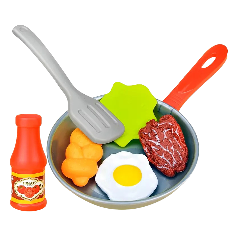 Close-up of a vibrant pretend play kitchen set, perfect for young children's role-playing games