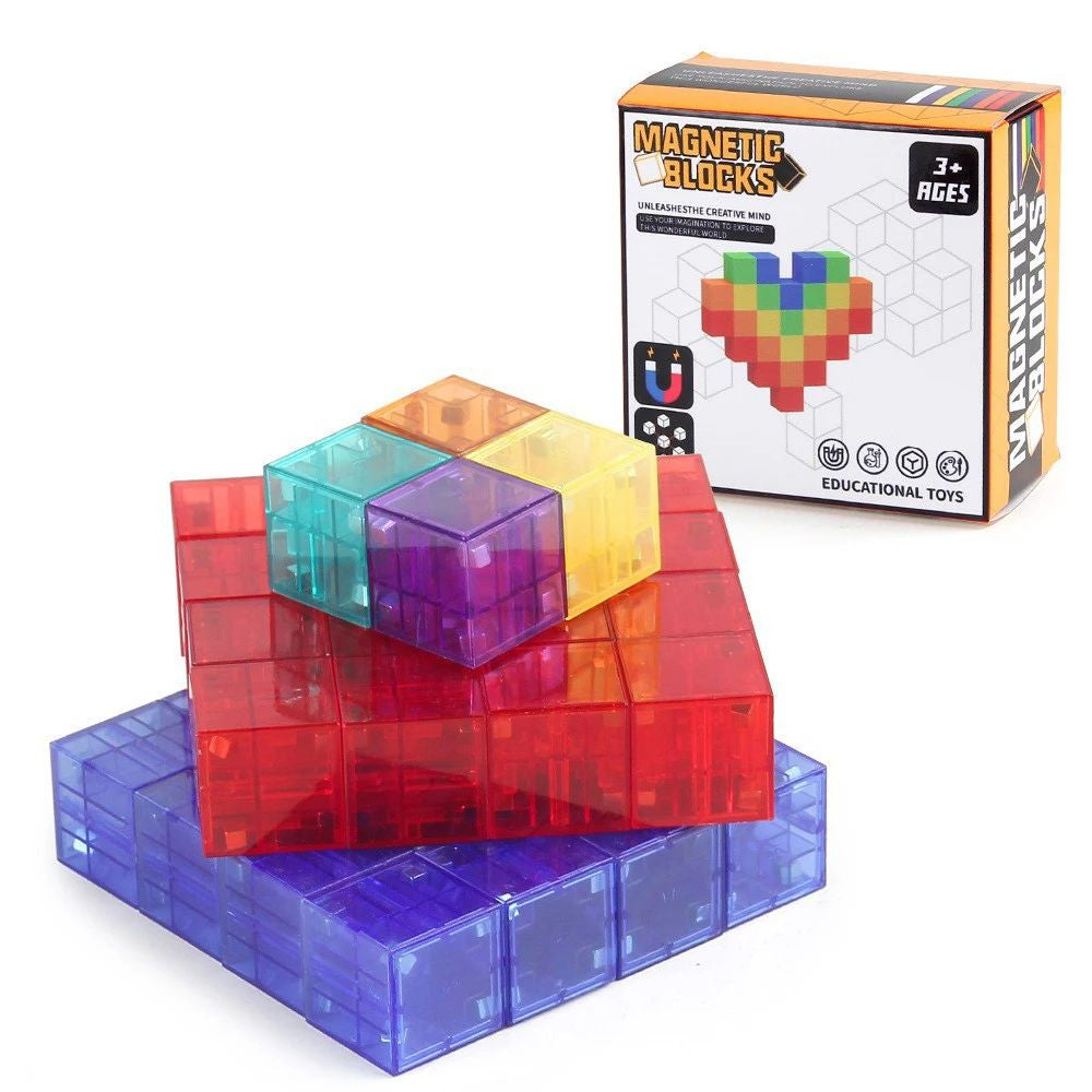 STEM certified magnetic blocks kit for children, encouraging hands-on learning and imaginative play