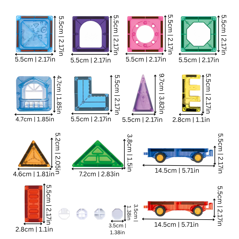 Magnetic building block construction set for toddlers, promoting educational development.