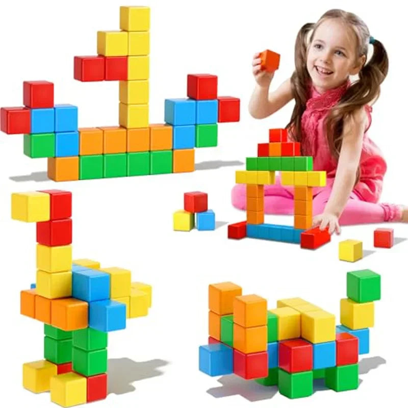 Magnetic building toy set for kids, encouraging hands-on construction skills development