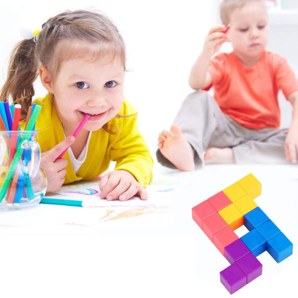 Magnetic cube set for children, fostering STEM skills and creative development
