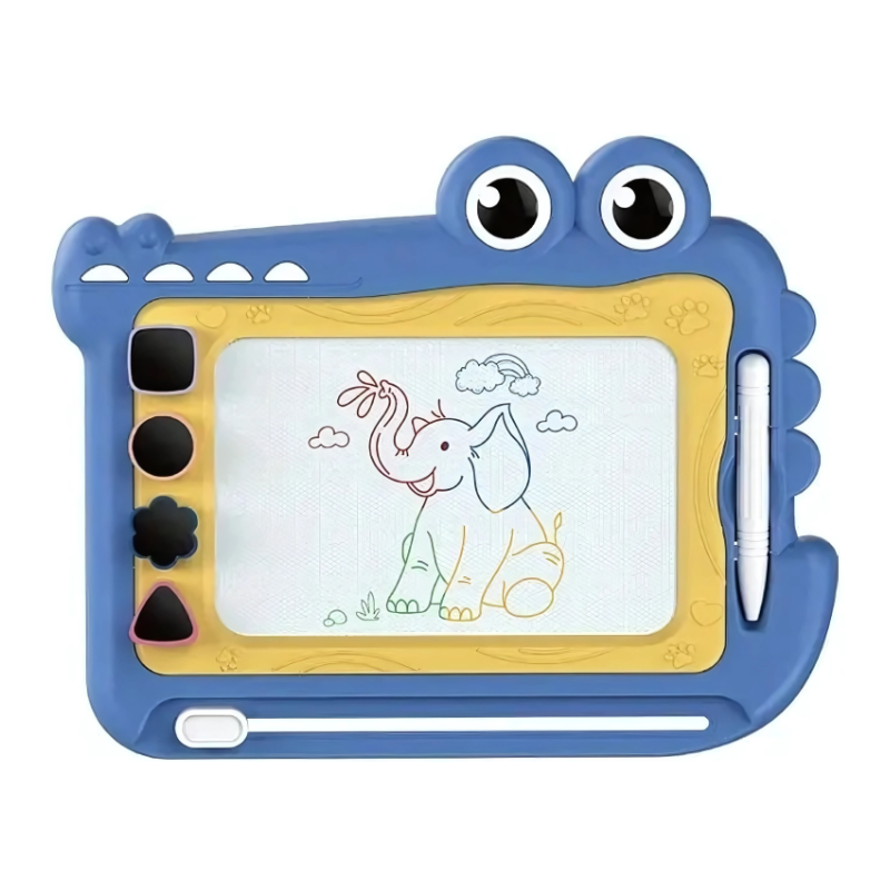 Kids magnetic drawing board with vibrant colors, perfect for creative play and early learning.