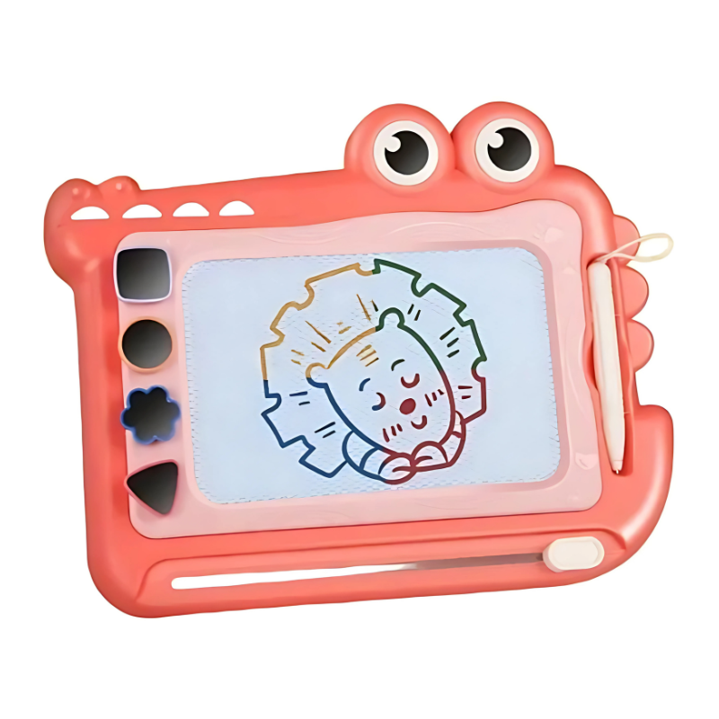 Magnetic drawing board for toddlers, an ideal educational toy for creative and portable fun.