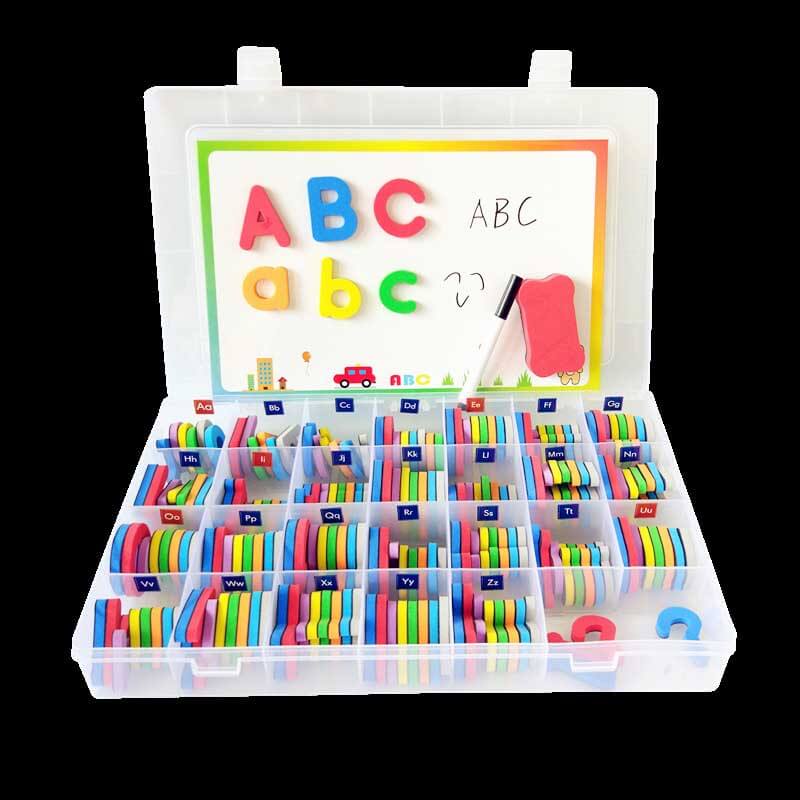 Full set of magnetic letters and numbers for kids, an engaging educational toy for home or classroom.