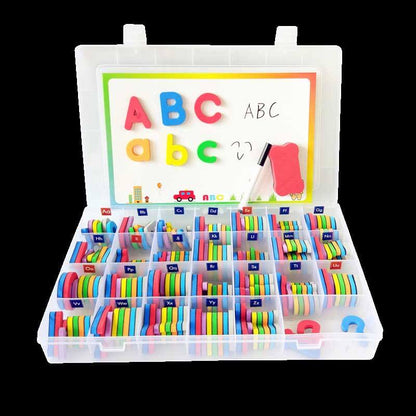 Full set of magnetic letters and numbers for kids, an engaging educational toy for home or classroom.