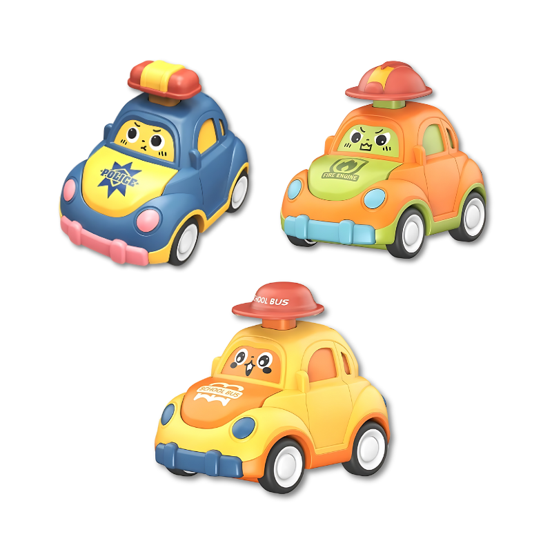Close-up of a kids' educational toy car with engaging design, fostering early childhood development