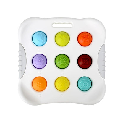 Colorful silicone pop fidget toy for kids, aiding sensory development & stress relief