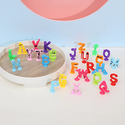 Colorful silicone suction cup building blocks for kids' sensory and early learning play