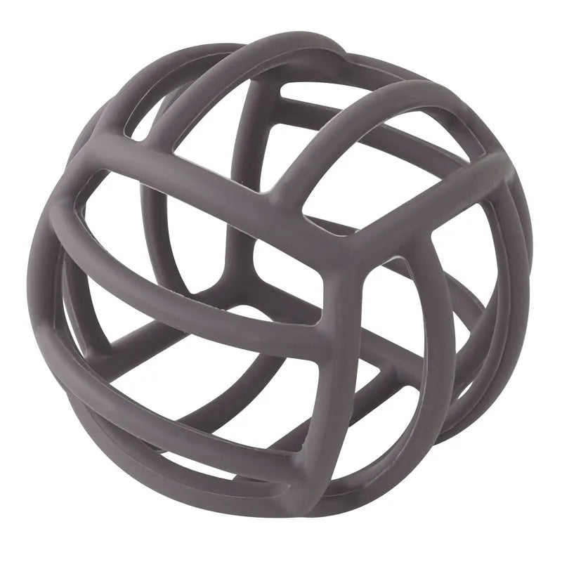 Multi-grip silicone teether ball, an engaging baby toy for sensory stimulation and teething.