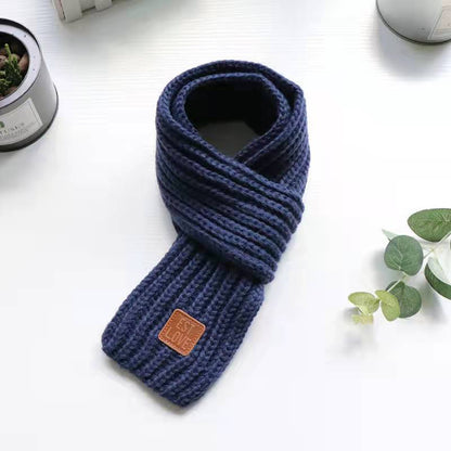 Soft knit nylon tube scarf for toddlers, a warm and vibrant winter accessory for boys and girls.