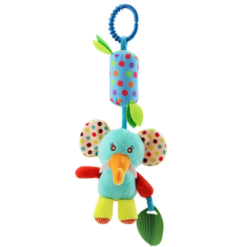 Unisex animal-themed spiral toy, perfect for newborn cribs, strollers, and car seats, enhances sensory skills.