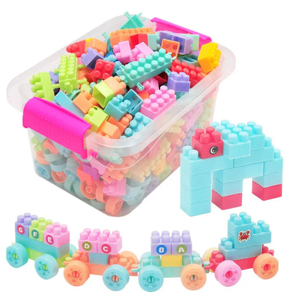 Colorful STEM building blocks set for kids, encouraging creative construction and learning