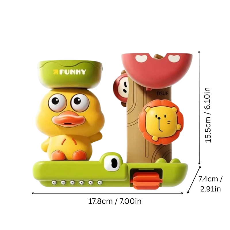 Kids' bath toy set with suction cup animal figures, perfect for engaging playtime and water fun