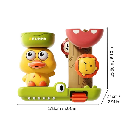 Kids' bath toy set with suction cup animal figures, perfect for engaging playtime and water fun