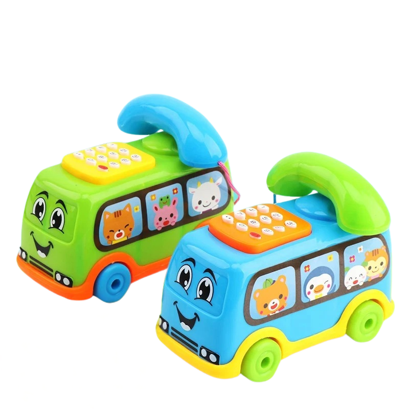 Toddler musical learning toy bus featuring engaging sensory activities for young children